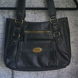 NWOT Black leather Bølo purse